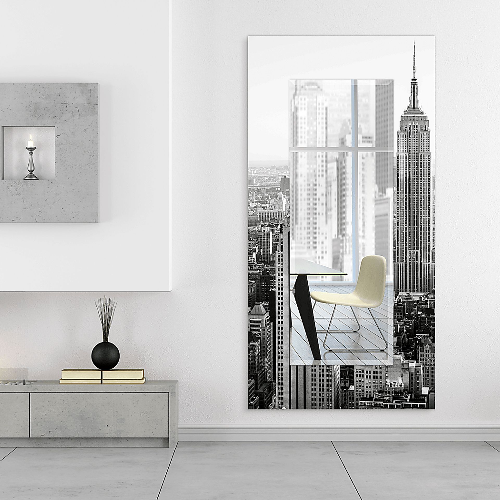Above The City Gray Mirror - Image 6