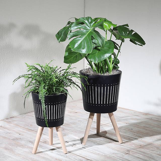 Abrell Blue Planter, Set of 2 - Thumbnail - Image 2