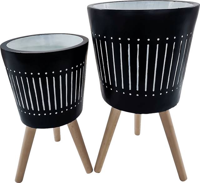 Abrell Blue Planter, Set of 2 - Thumbnail - Image 1