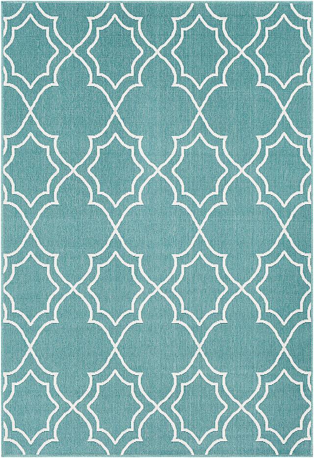 Abrial Aqua 8' x 11' Indoor/Outdoor Rug - Thumbnail - Image 1
