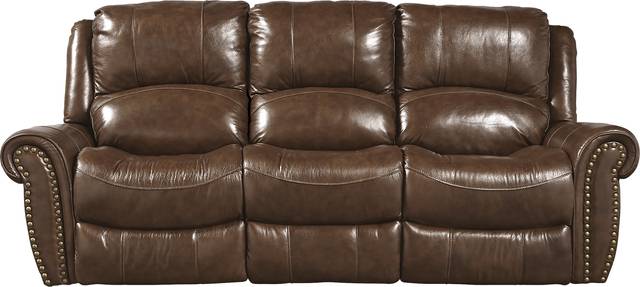 Abruzzo Brown 7 Pc Leather Reclining Living Room - Thumbnail - Image 3