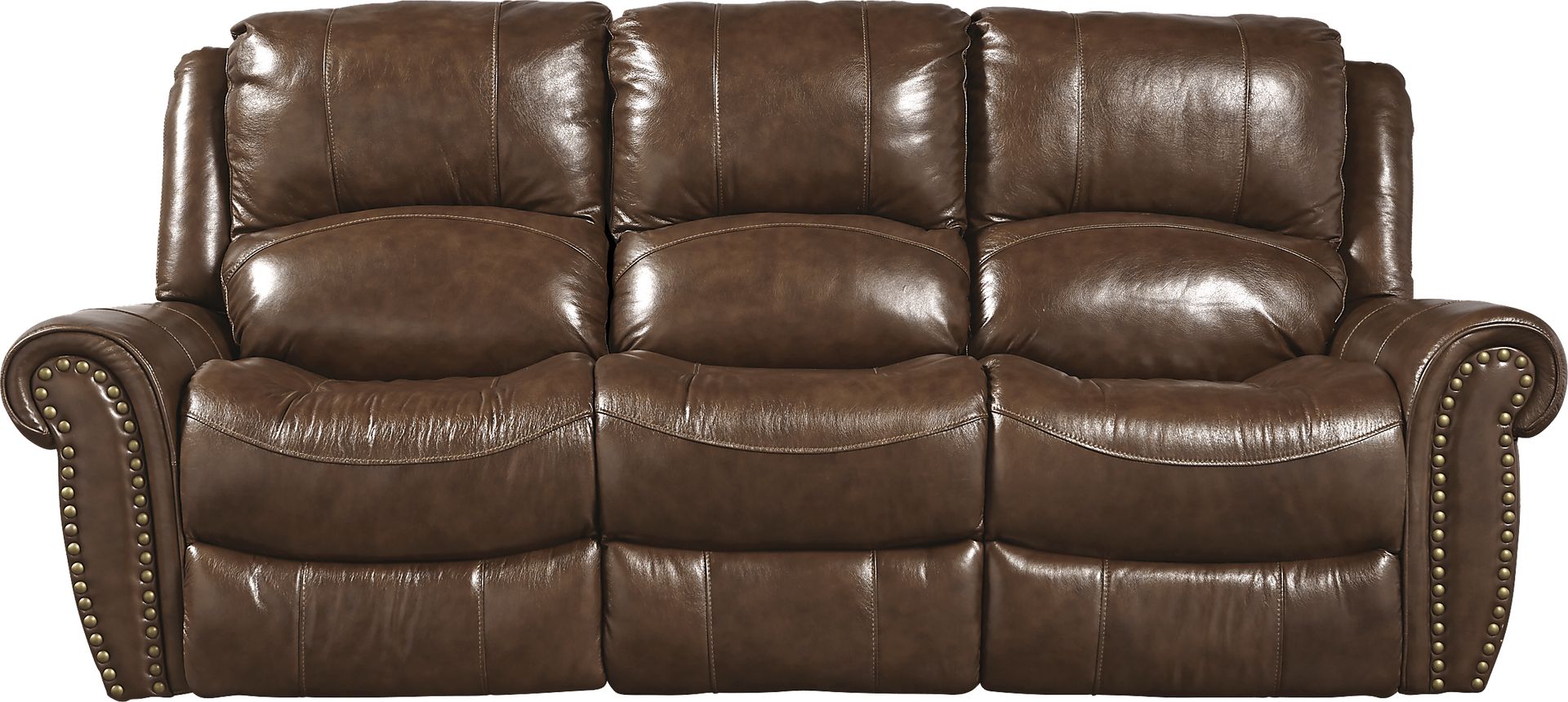 Abruzzo Brown 7 Pc Leather Reclining Living Room - Image 3