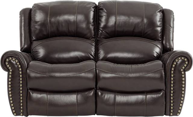 Abruzzo Burgundy 7 Pc Leather Living Room with Reclining Sofa - Thumbnail - Image 4