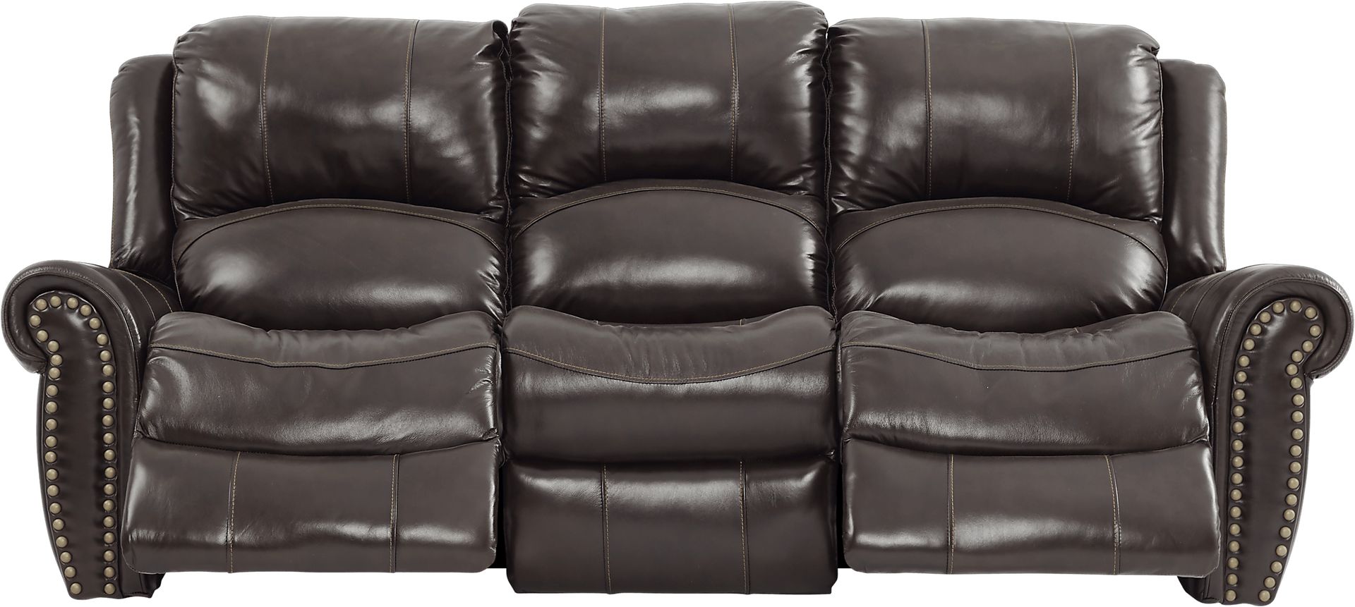 Abruzzo Burgundy Leather Power Reclining Sofa - Image 2