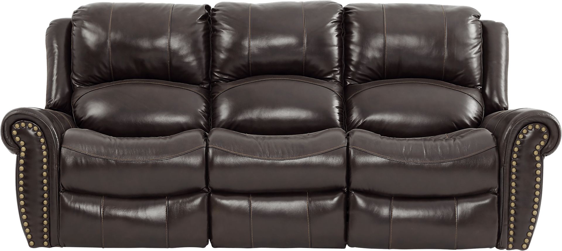 Abruzzo Burgundy Leather Power Reclining Sofa - Image 1