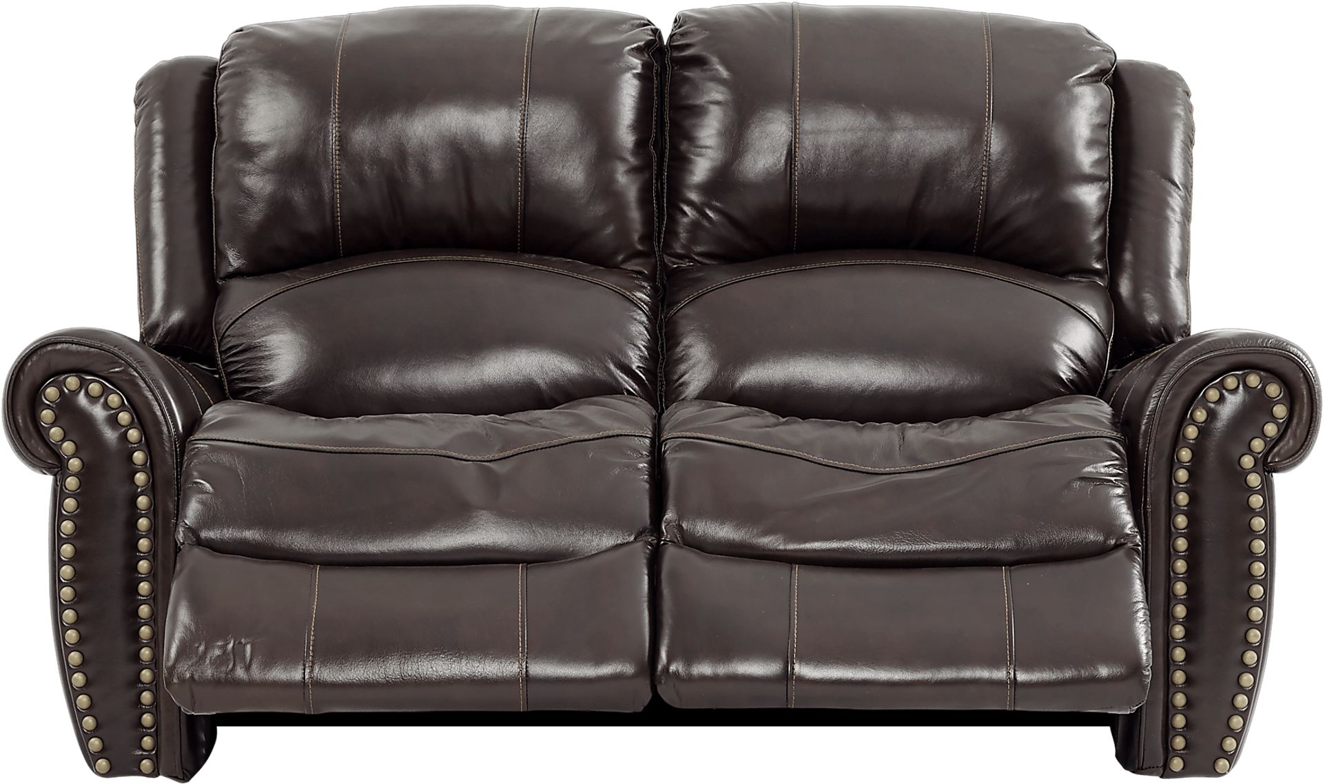 Abruzzo Burgundy Leather Reclining Loveseat - Image 2