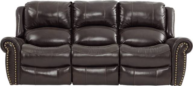 Abruzzo Burgundy 7 Pc Leather Living Room with Reclining Sofa - Thumbnail - Image 2