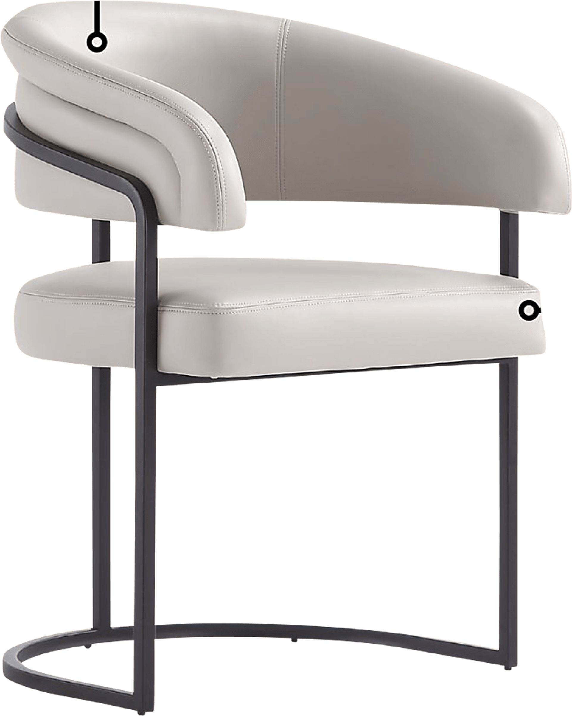 Absalom Light Gray Arm Chair - Image 8