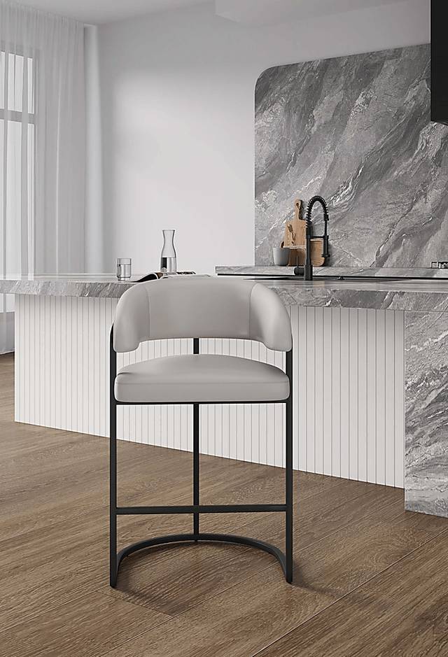 Absalom Light Gray Counter Height Stool - Thumbnail - Image 2