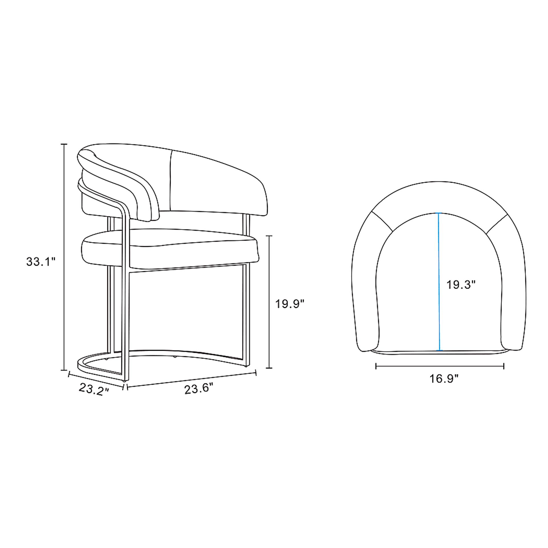 Absalom White Arm Chair - Image 3