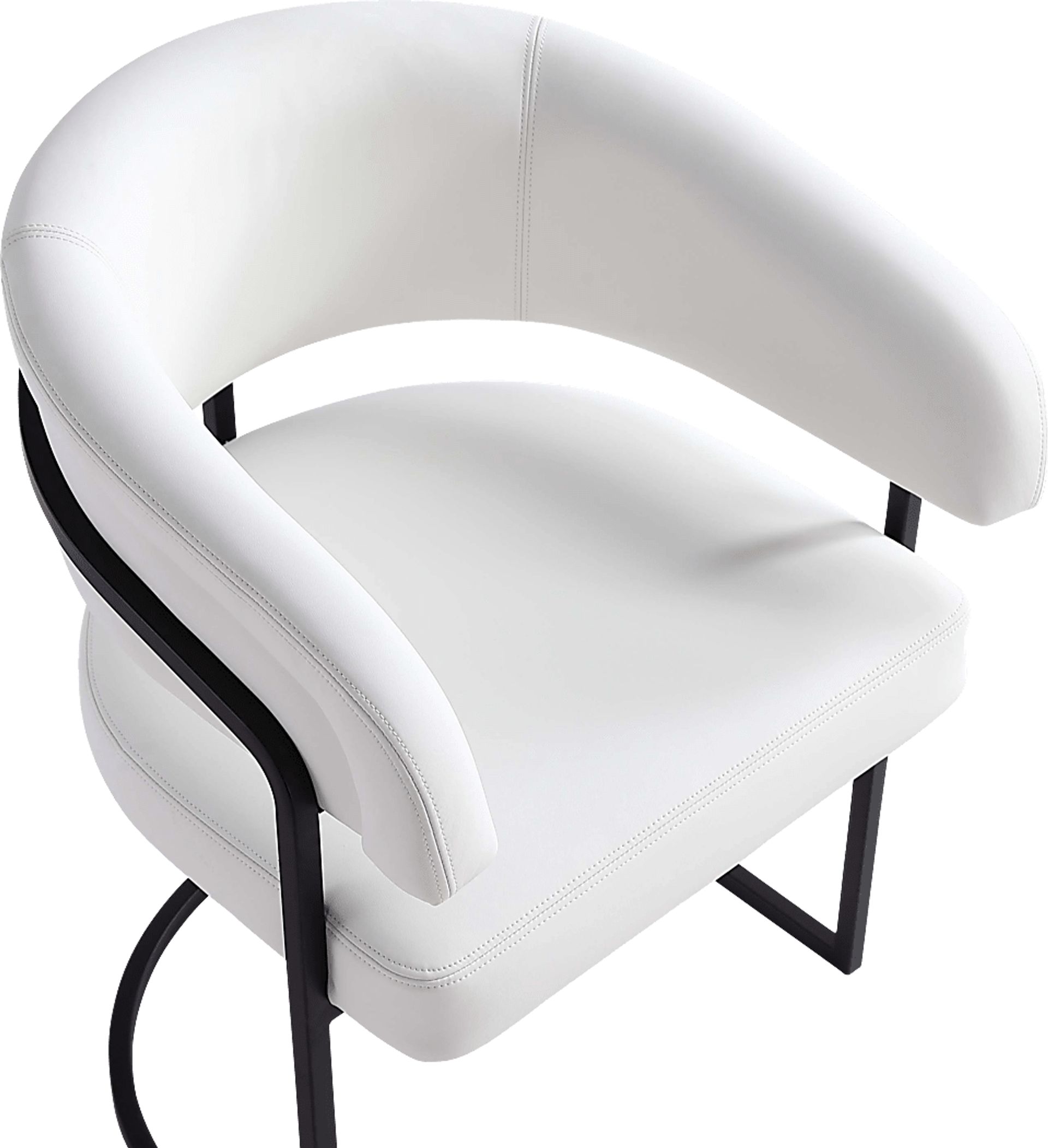 Absalom White Arm Chair - Image 7
