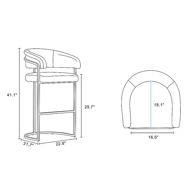 Absalom White Barstool - Thumbnail - Image 3