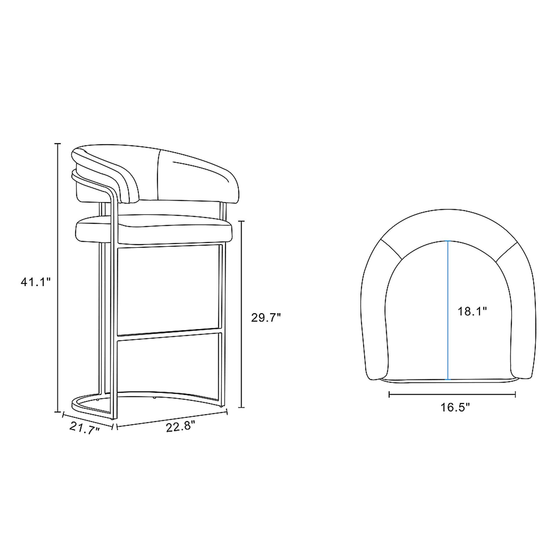 Absalom White Barstool - Image 3