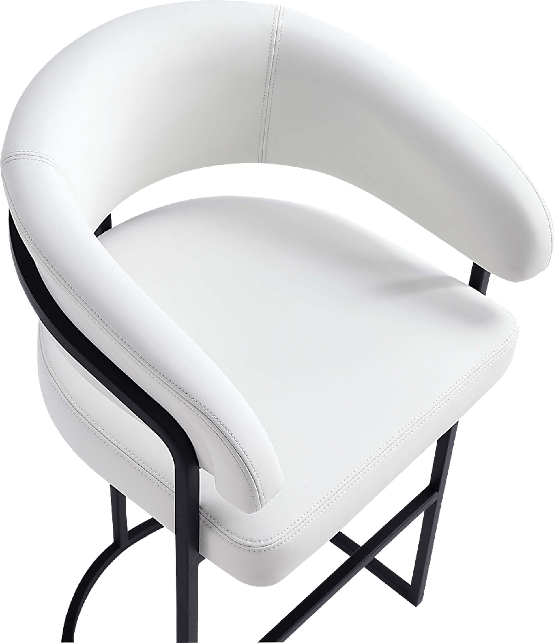 Absalom White Barstool - Image 5
