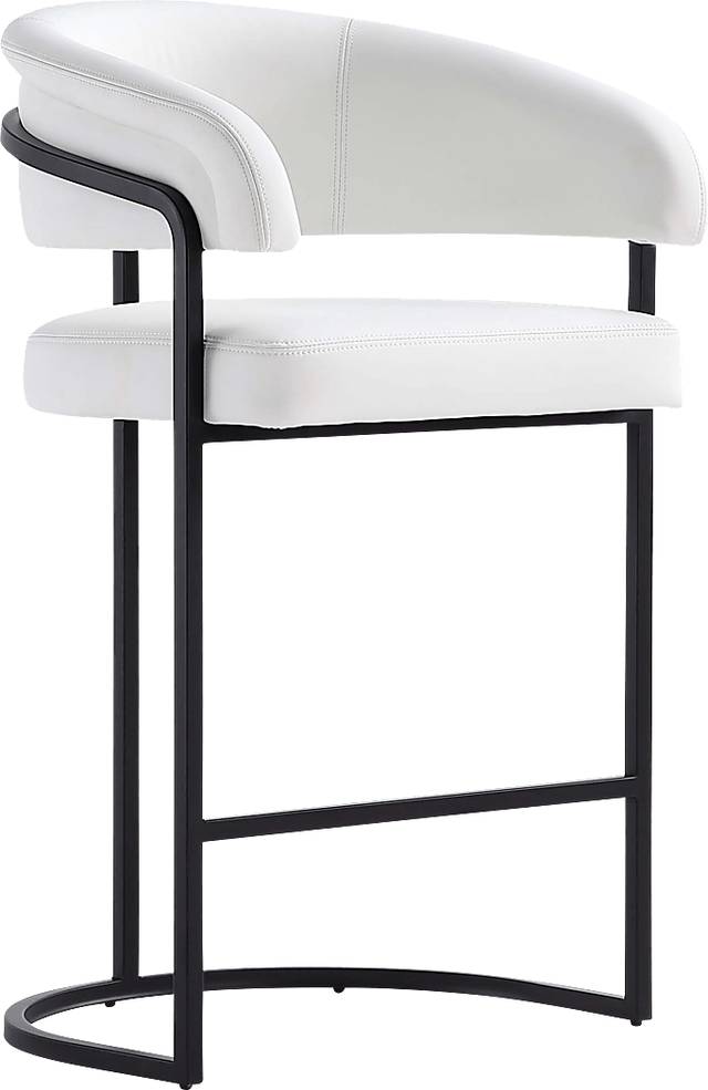 Absalom White Counter Height Stool - Thumbnail - Image 1