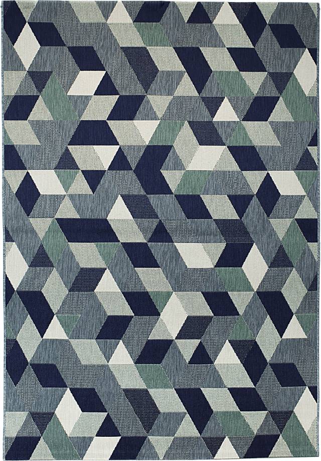 Absalon Blue 7'10 x 10' Indoor/Outdoor Rug - Thumbnail - Image 1