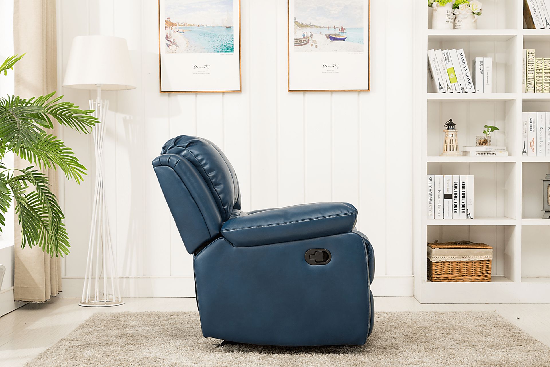 Absecon Blue Rocker Recliner - Image 11