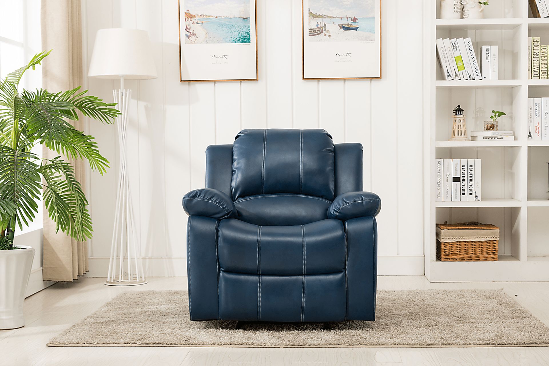 Absecon Blue Rocker Recliner - Image 9