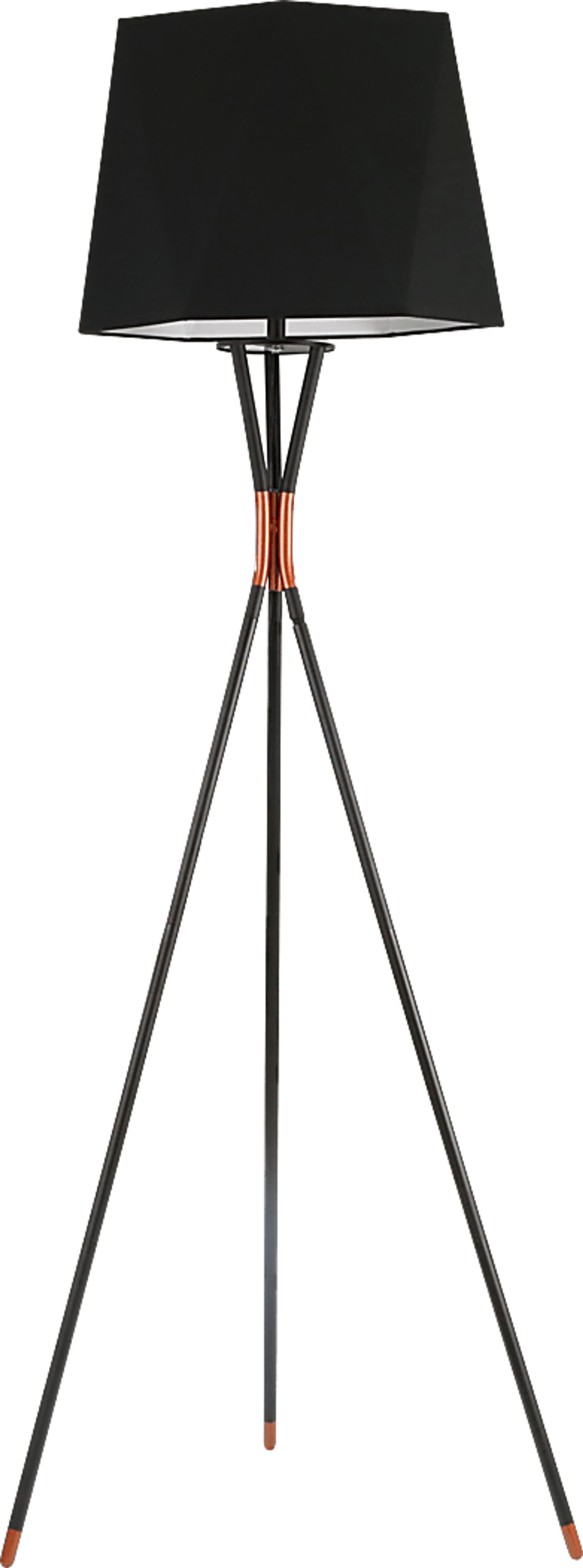 Abshire Black Floor Lamp - Image 1