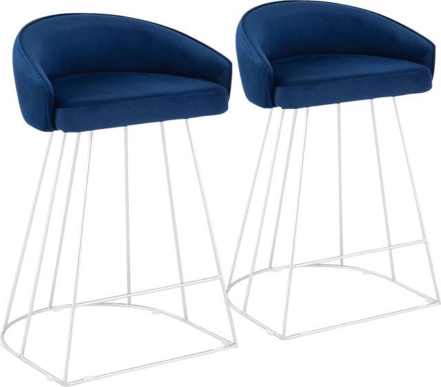 Abston Blue Counter Height Stool Set of 2 - Thumbnail - Image 1