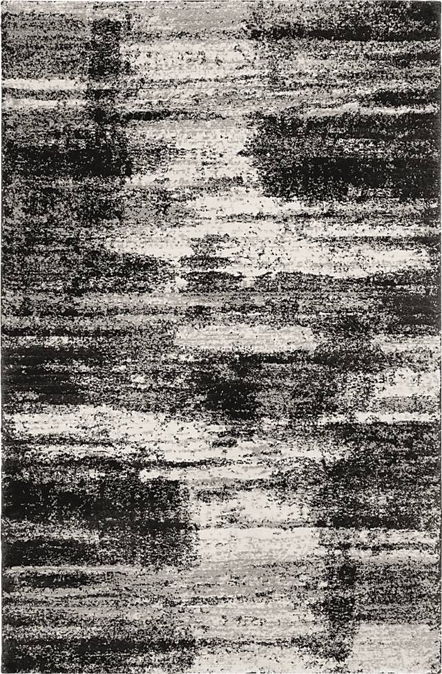 Abstract Dusk Charcoal 5' x 7'6 Rug - Thumbnail - Image 1