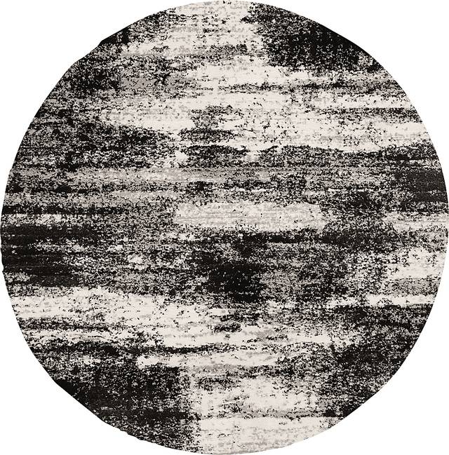 Abstract Dusk Charcoal 7'10 Round Rug - Thumbnail - Image 1