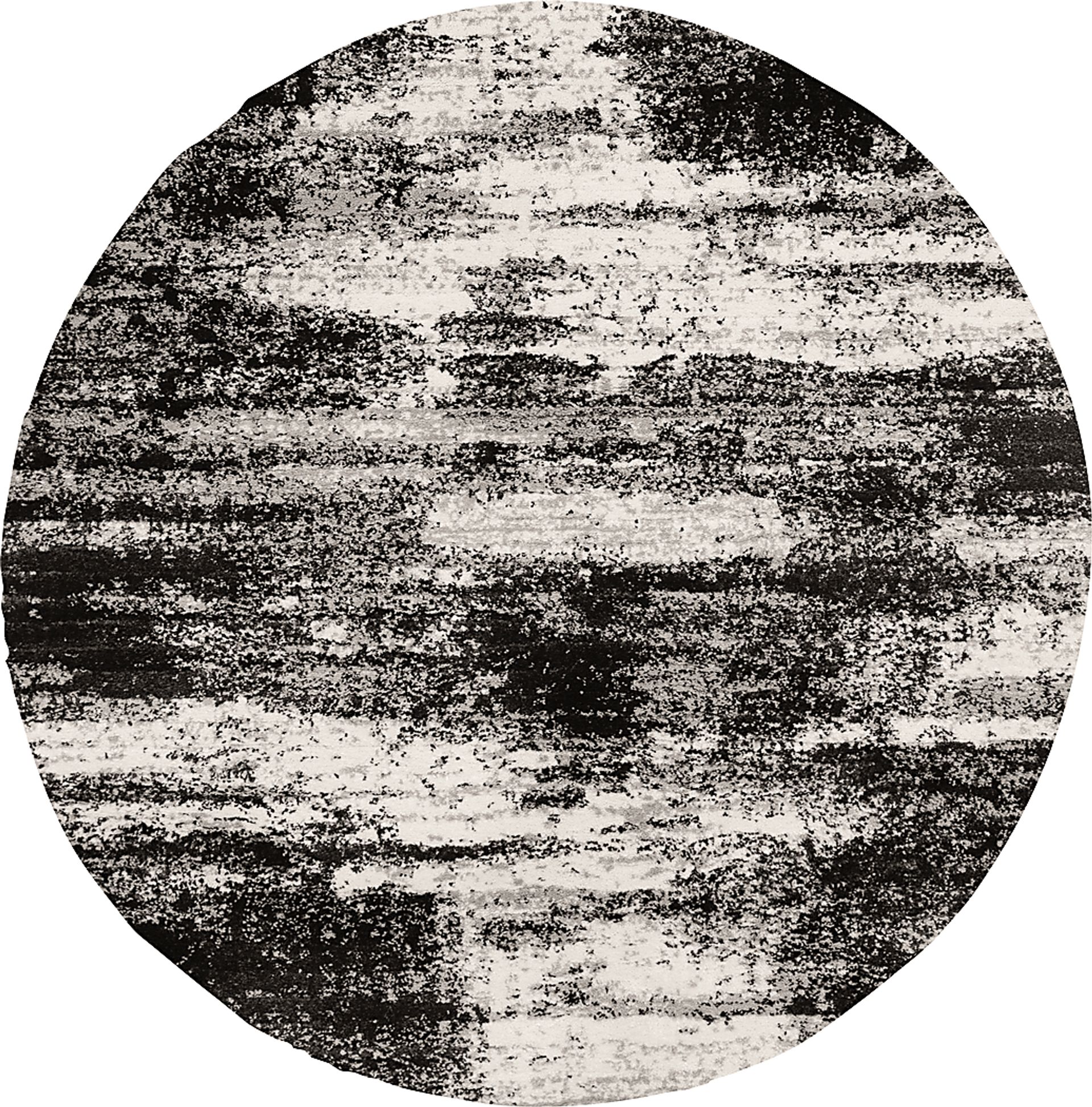 Abstract Dusk Charcoal 7'10 Round Rug - Image 1