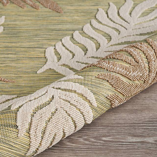 Abuhi Tan/Green 7'9 x 9'9 Indoor/Outdoor Rug - Thumbnail - Image 6