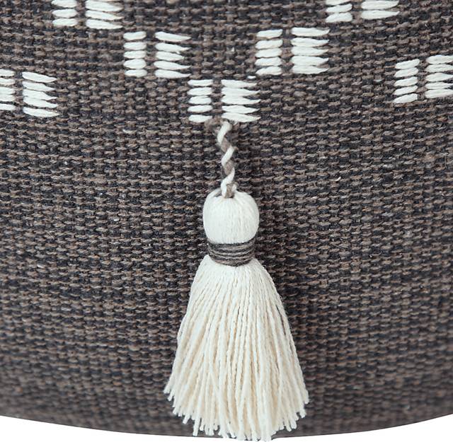 Abumaz Gray/Tan Pouf - Thumbnail - Image 5
