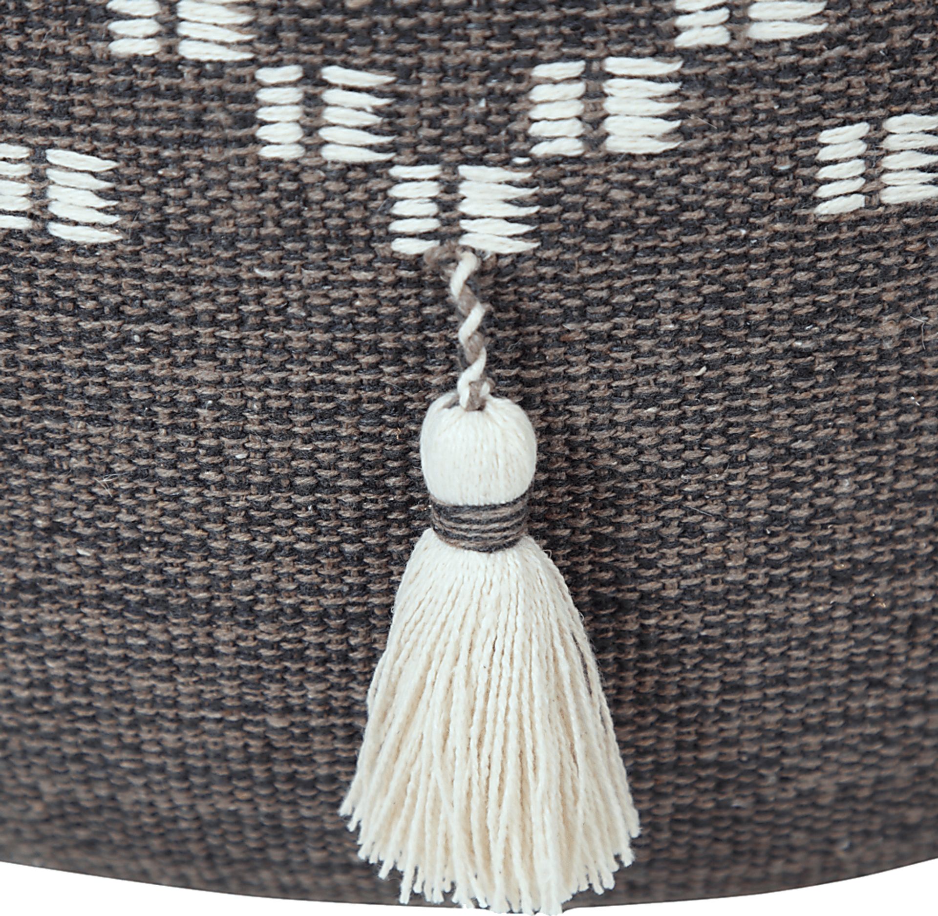 Abumaz Gray/Tan Pouf - Image 5