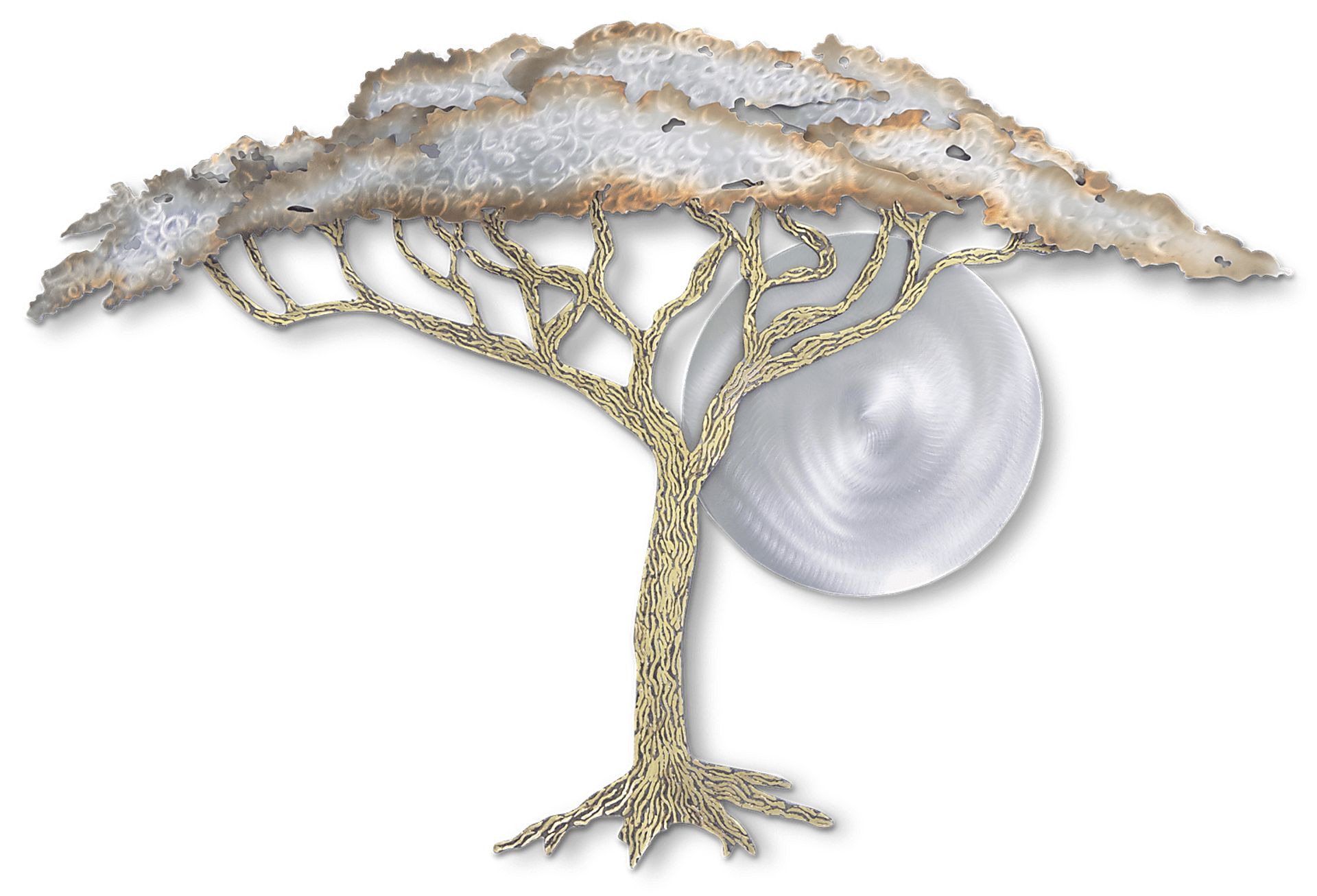 Acacia Tree Silver Outdoor Artwork - Image 1