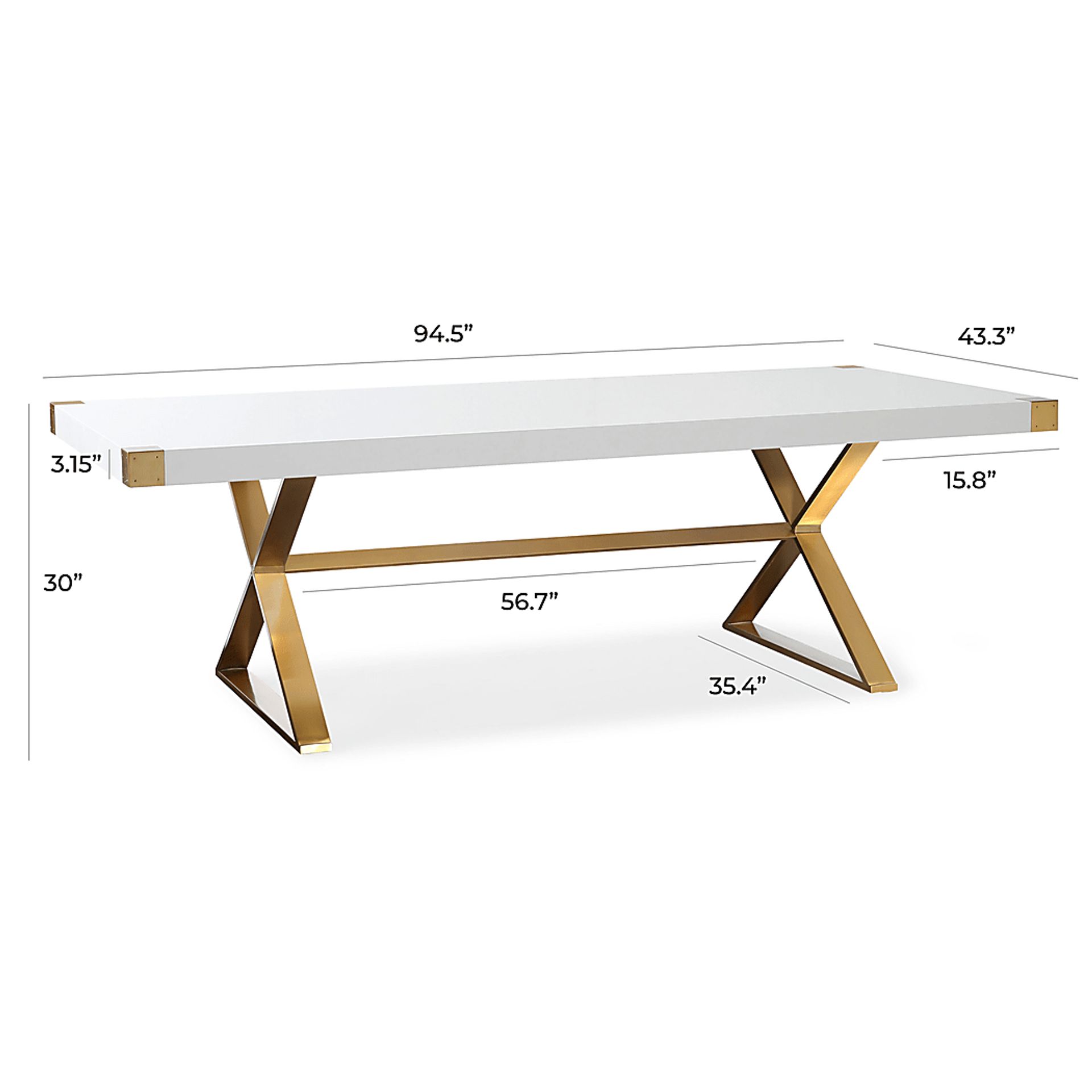 Acadamie White Dining Table - Image 6