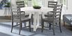 Acadia Hills White 5 Pc Dining Room with Gray Chairs