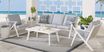 Acadia White 3 Pc Outdoor Seating Set with Hydra Cushions