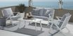Acadia White Outdoor Chair with Hydra Cushions