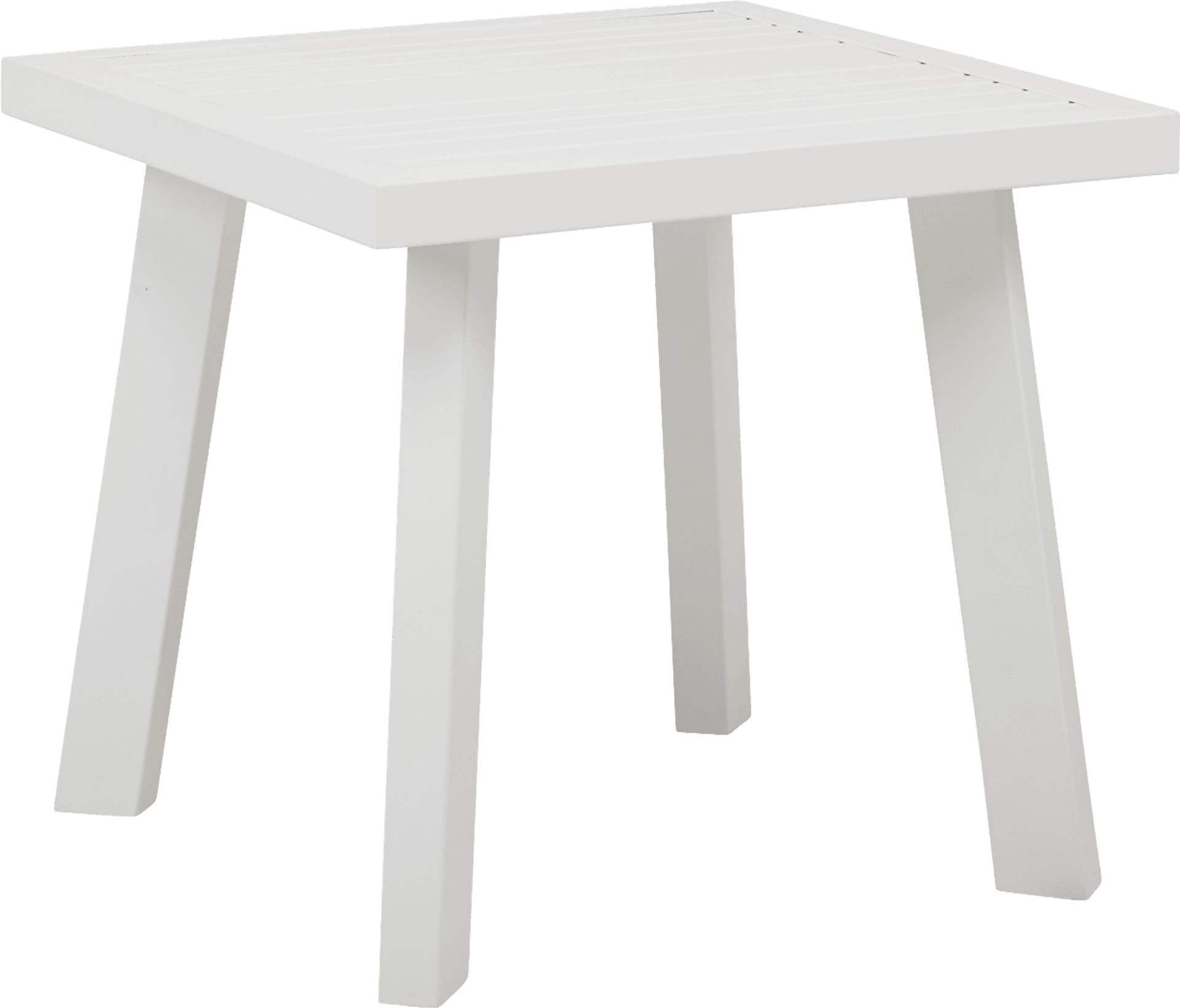 Acadia White Outdoor End Table - Image 1