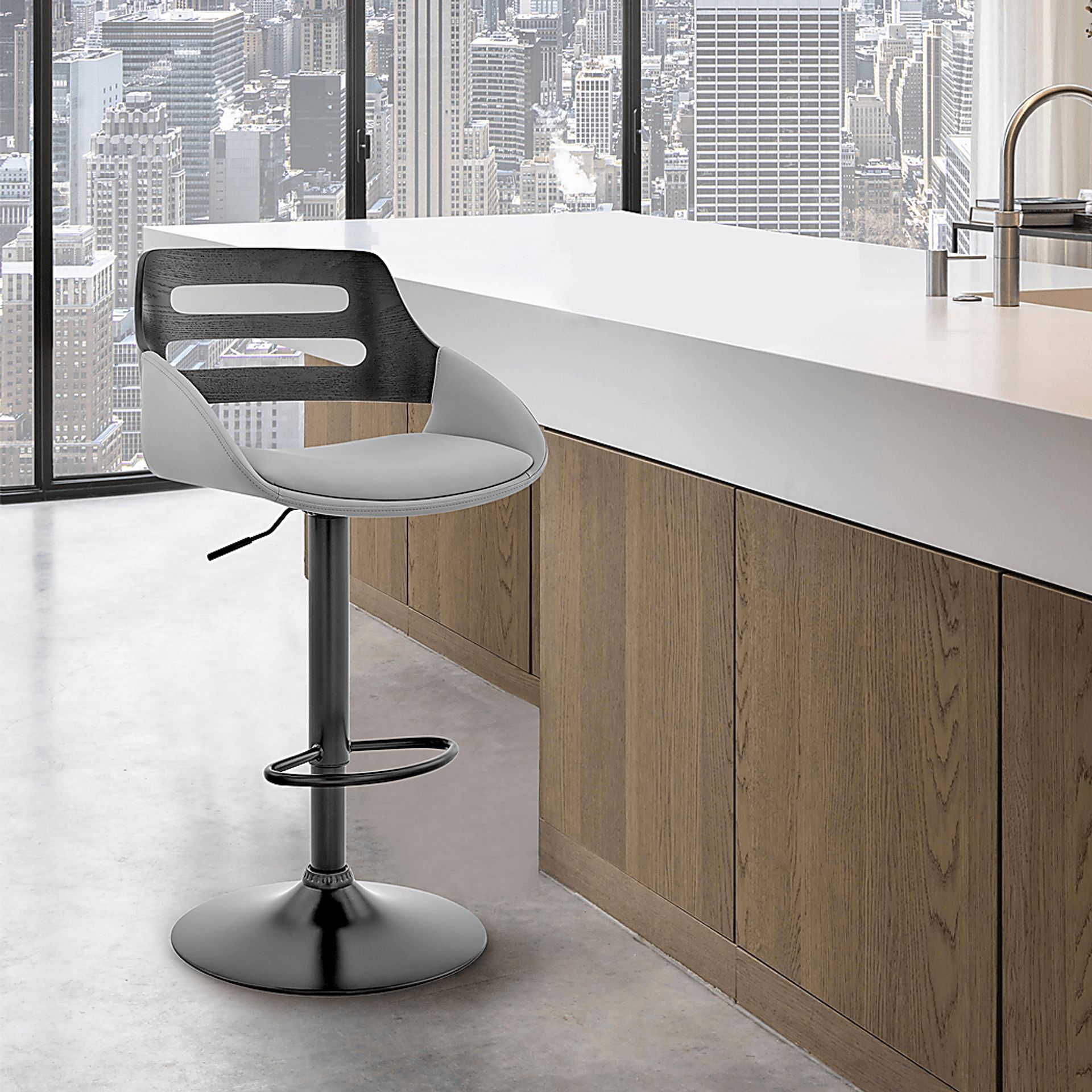 Accencon Gray Barstool - Image 2