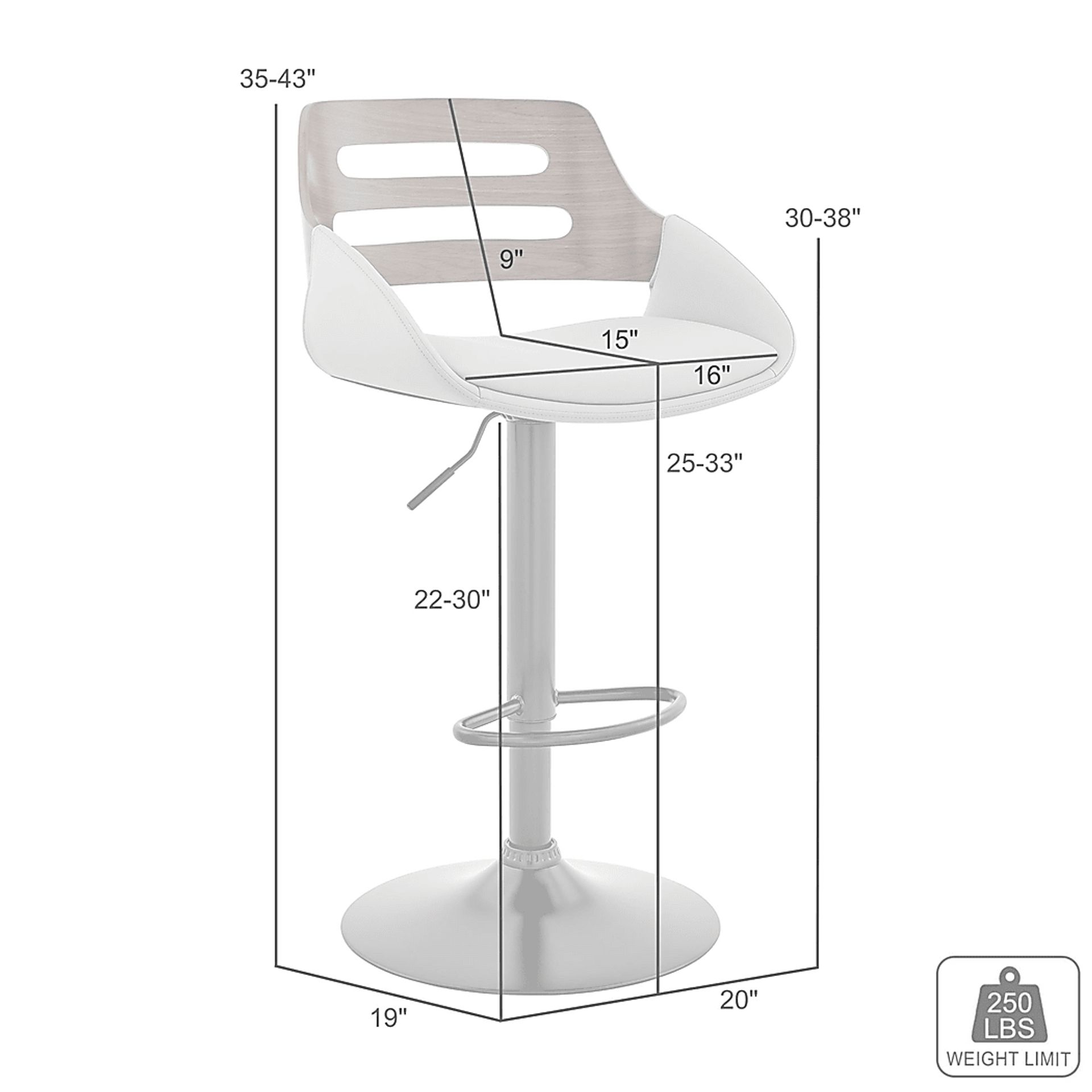 Accencon Gray Barstool - Image 6