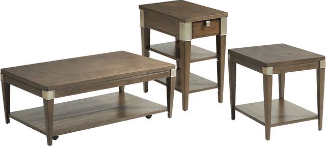 Accendry Brown 3 Pc Table Set - Thumbnail - Image 1