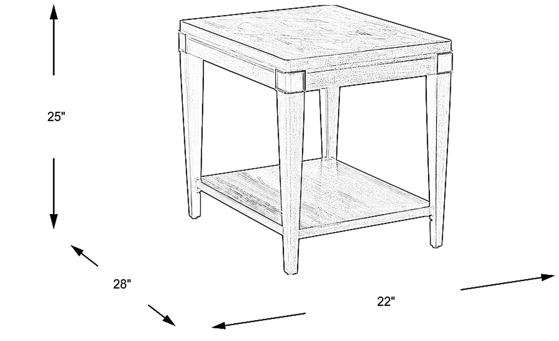 Dimension Image. Please refer to the Dimension Tab on this page for dimension details.