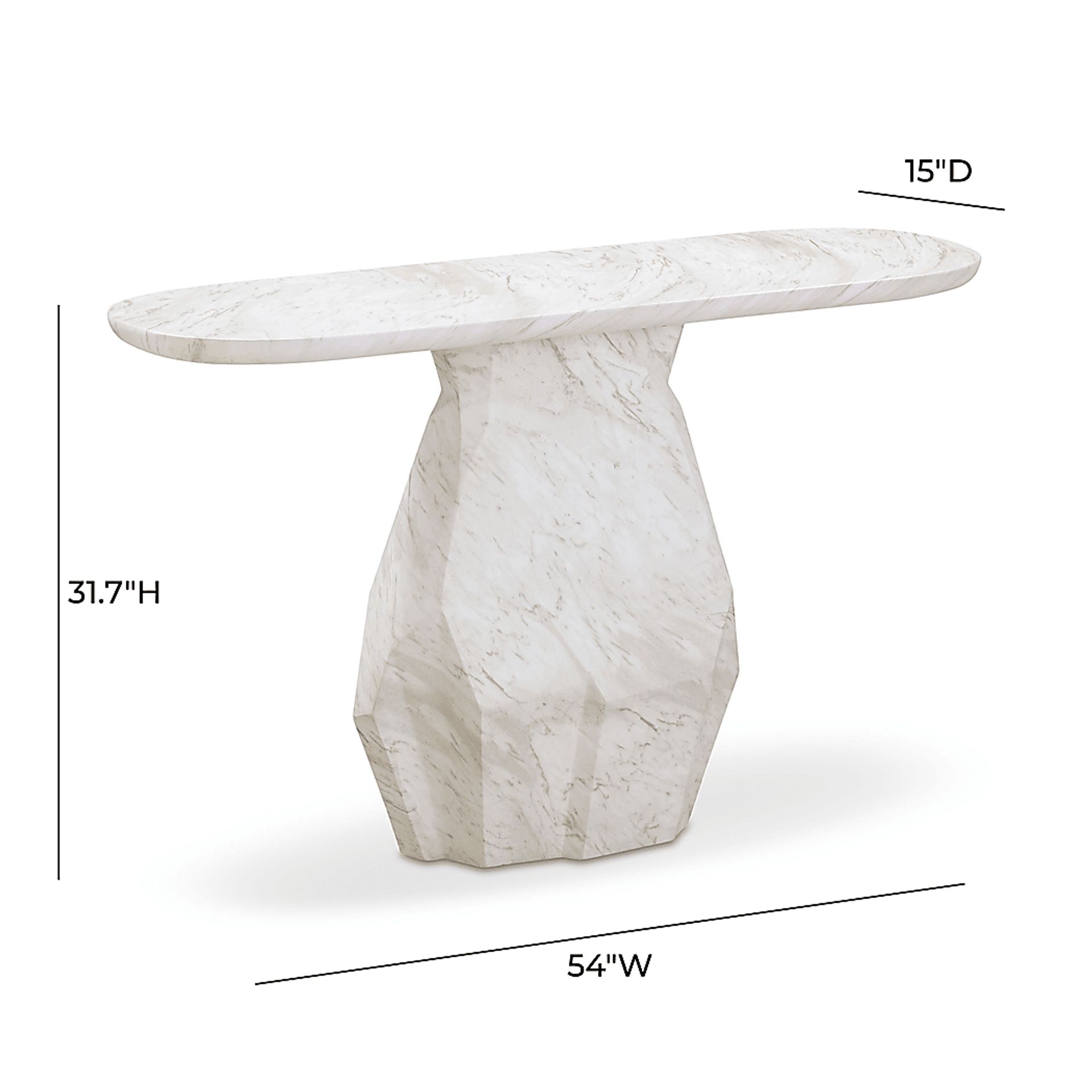 Accentgate White Console Table - Image 7