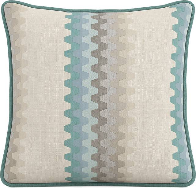 Accordian Geo Turquoise Indoor/Outdoor Accent Pillow, Set of Two - Thumbnail - Image 2