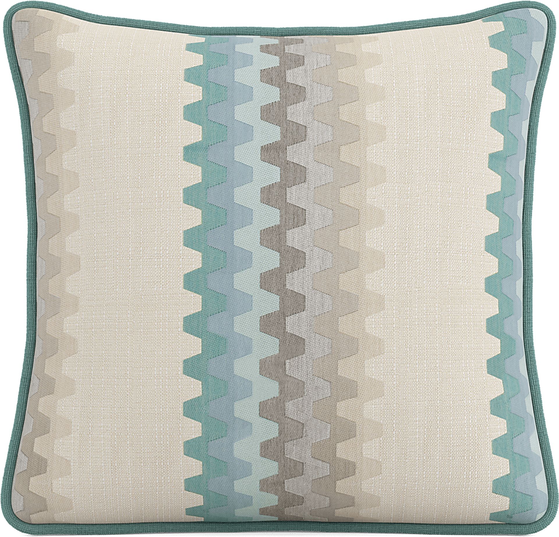 Accordian Geo Turquoise Indoor/Outdoor Accent Pillow, Set of Two - Image 2