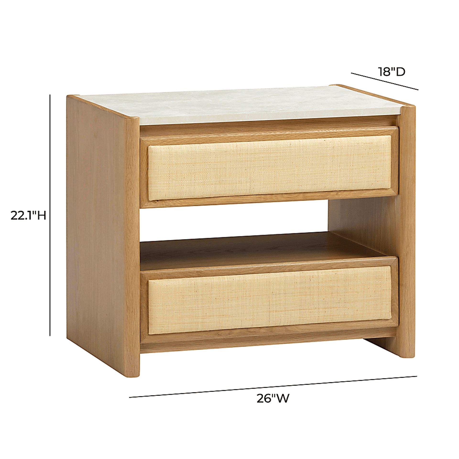 Acecloud Natural Nightstand - Image 7