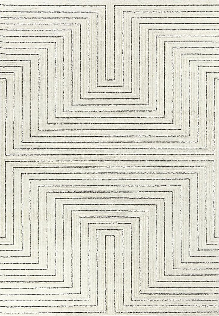 Acee Cream 4'4 x 6' Area Rug