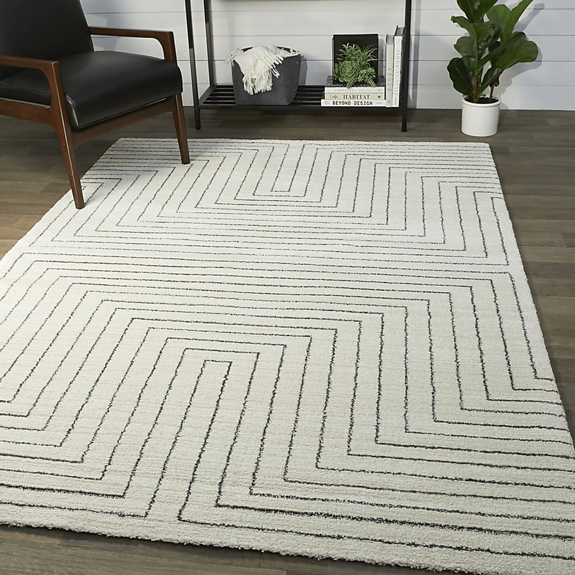 Acee White 5'3 x 7' Area Rug - Image 2