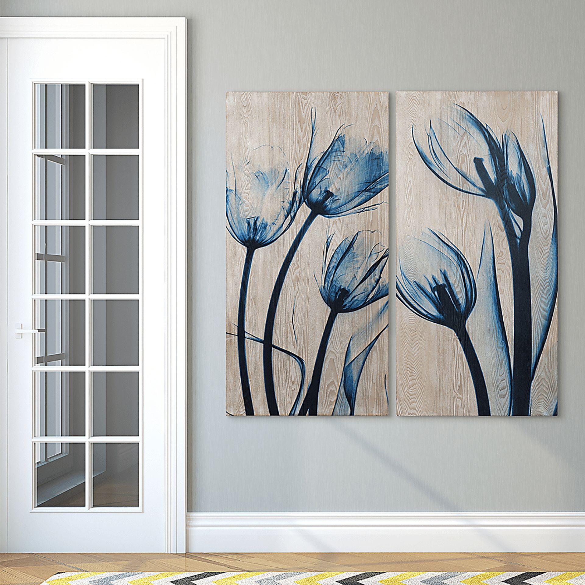 Aceituna Blue Artwork, Set of 2 - Image 2