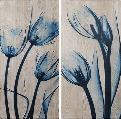 Aceituna Blue Artwork, Set of 2