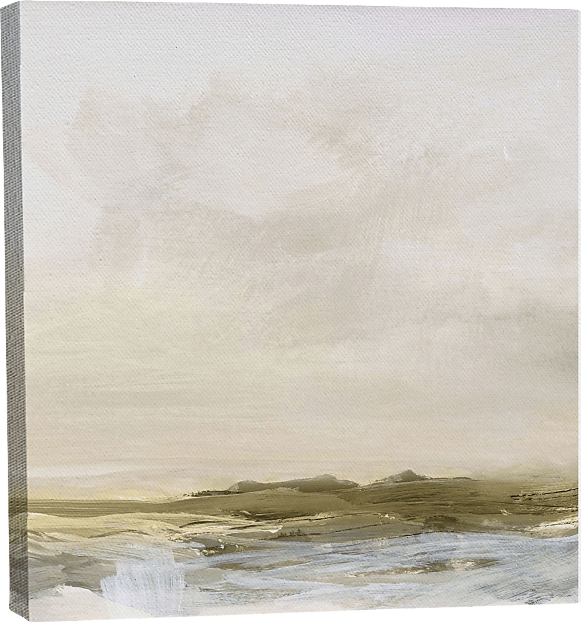 Acetink Beige Beige Canvas Wall Art - Image 1