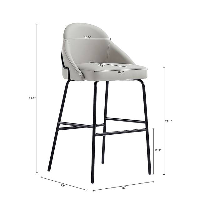 Acewalk I Gray Barstool - Thumbnail - Image 9